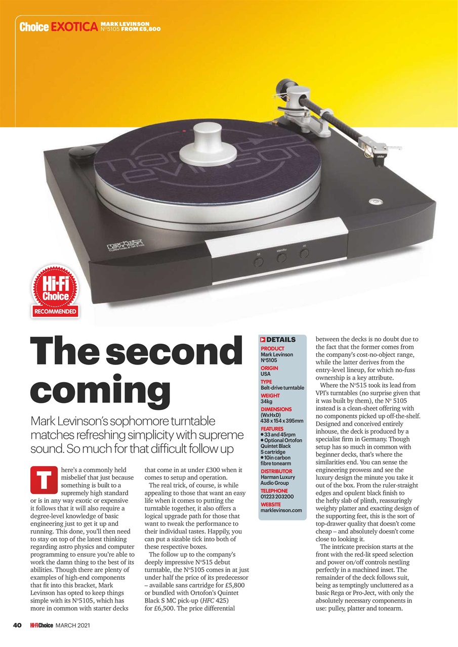 Hi-Fi Choice Preview Pages