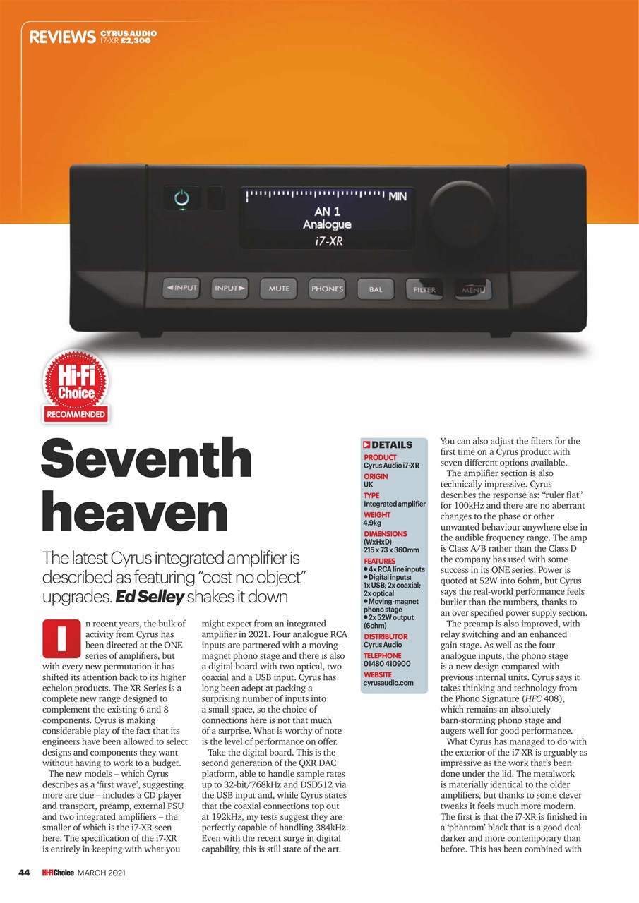Hi-Fi Choice Preview Pages