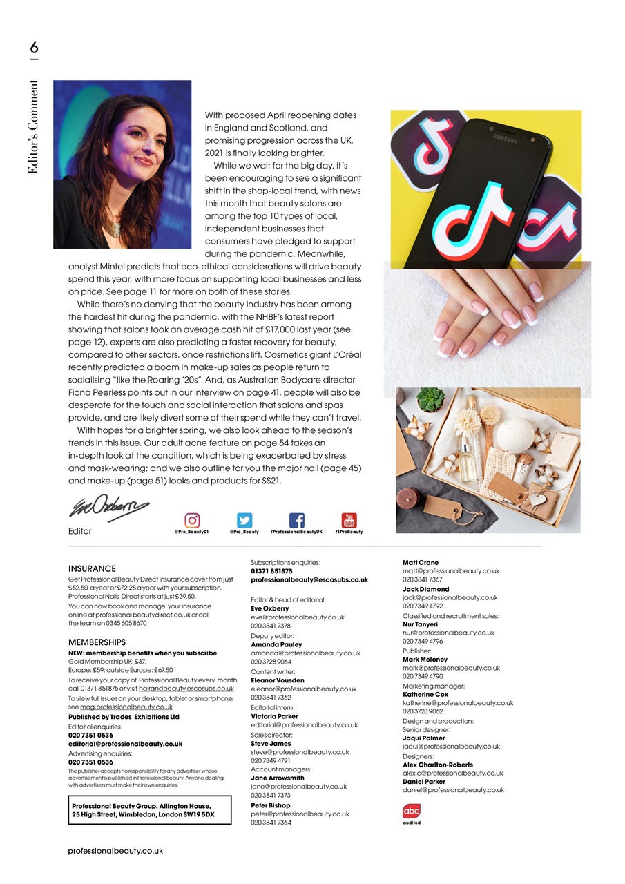 Professional Beauty Preview Pages