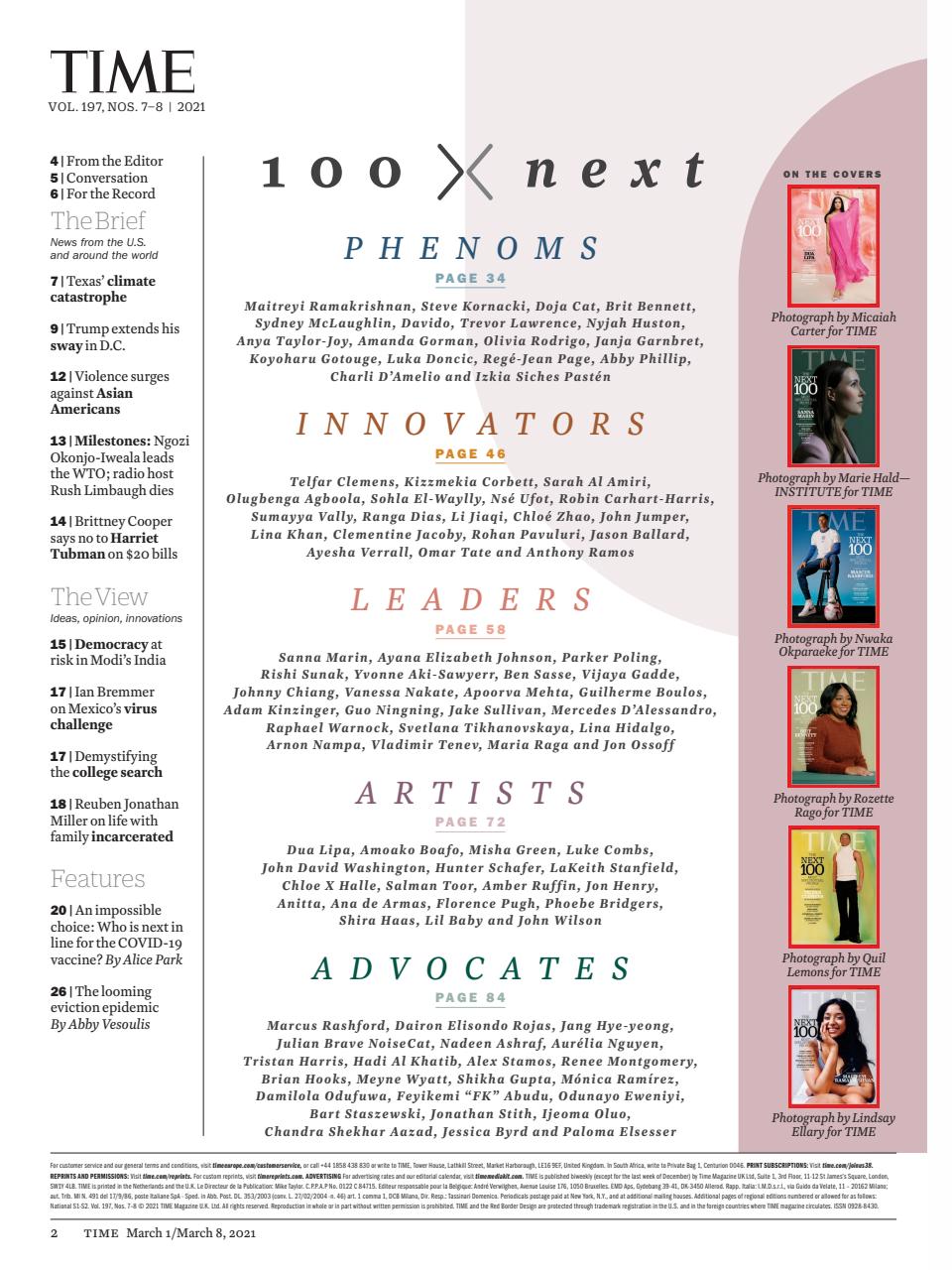 TIME Magazine Europe Preview Pages