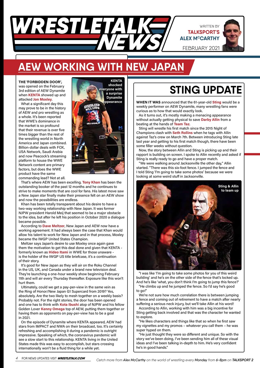 Wrestletalk Magazine Preview Pages