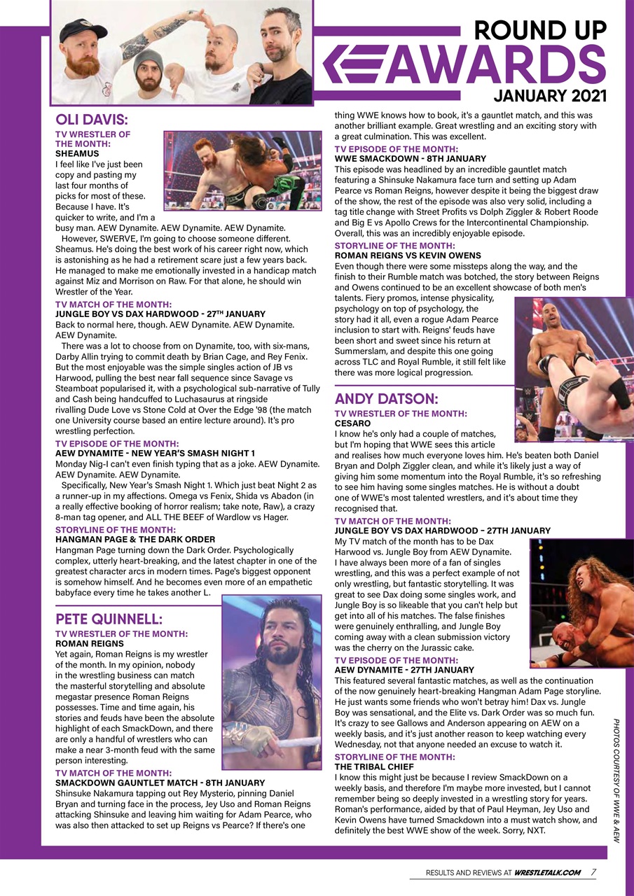 Wrestletalk Magazine Preview Pages