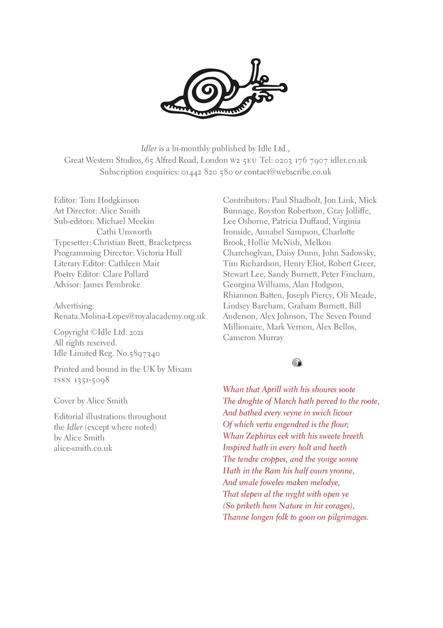 The Idler Magazine Preview Pages