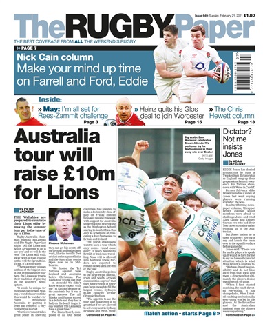 The Rugby Paper issue 21 Feb 2021
