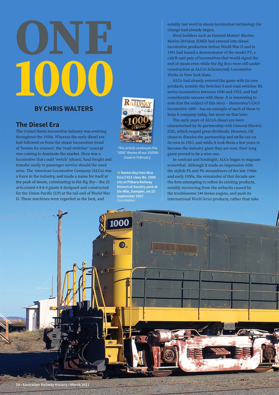 Australian Railway History Preview Pages