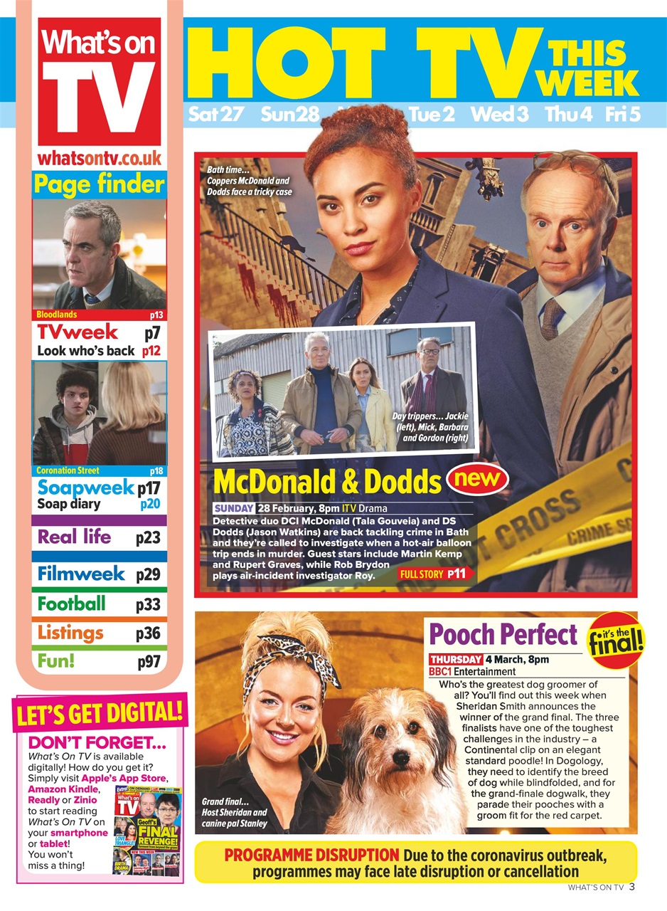 What's on TV Preview Pages