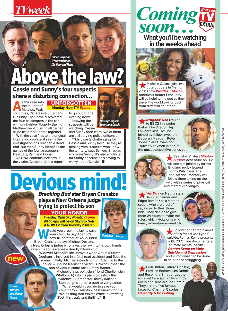 What's on TV Preview Pages