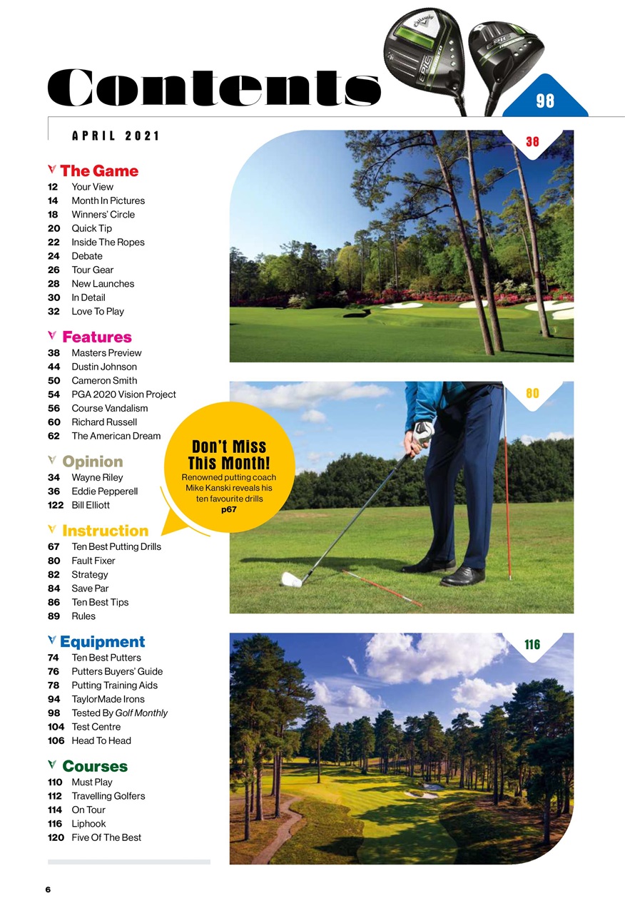 Golf Monthly Preview Pages