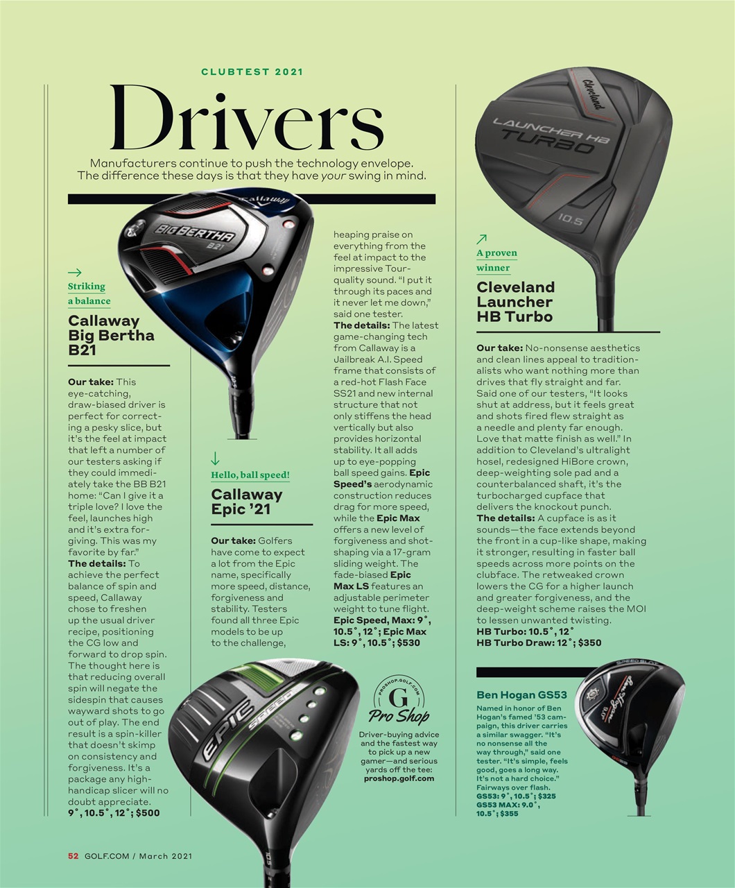 Golf Magazine Preview Pages