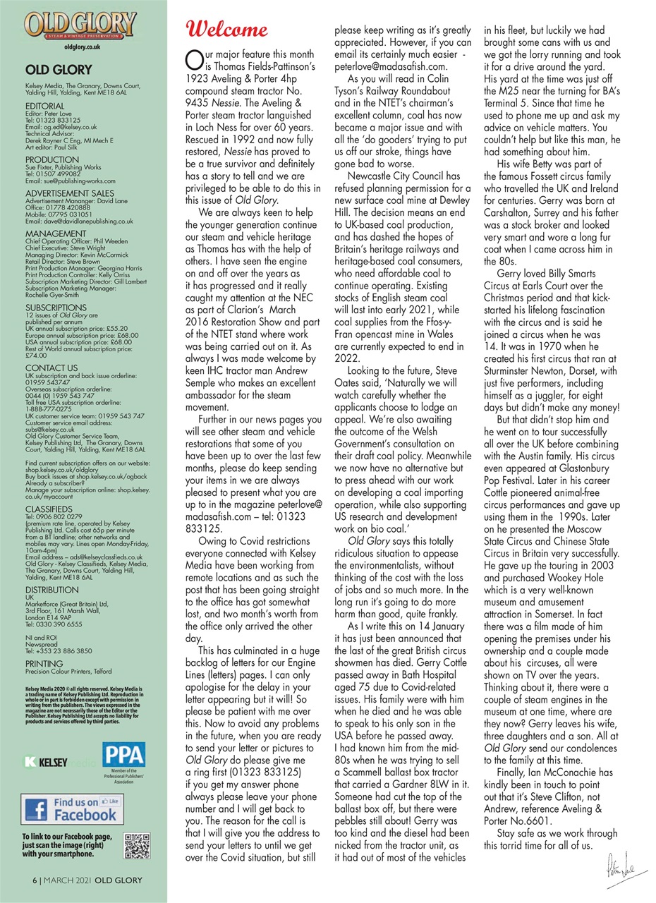 Old Glory Magazine Preview Pages