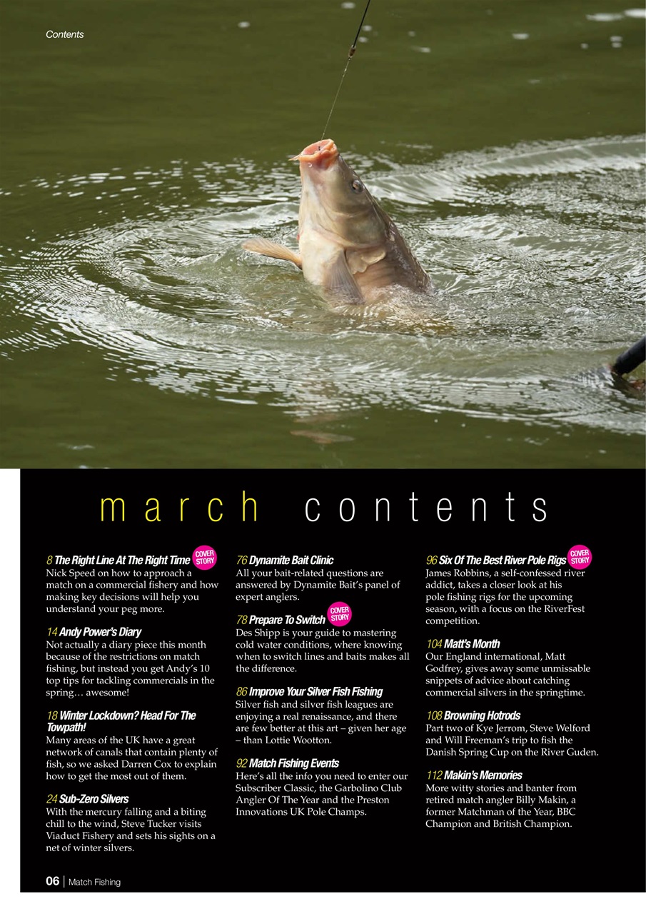 Match Fishing Preview Pages