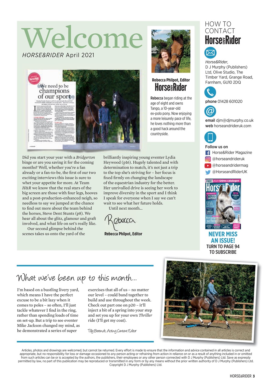 Horse&Rider Magazine - UK equestrian magazine for Horse and Rider Preview Pages