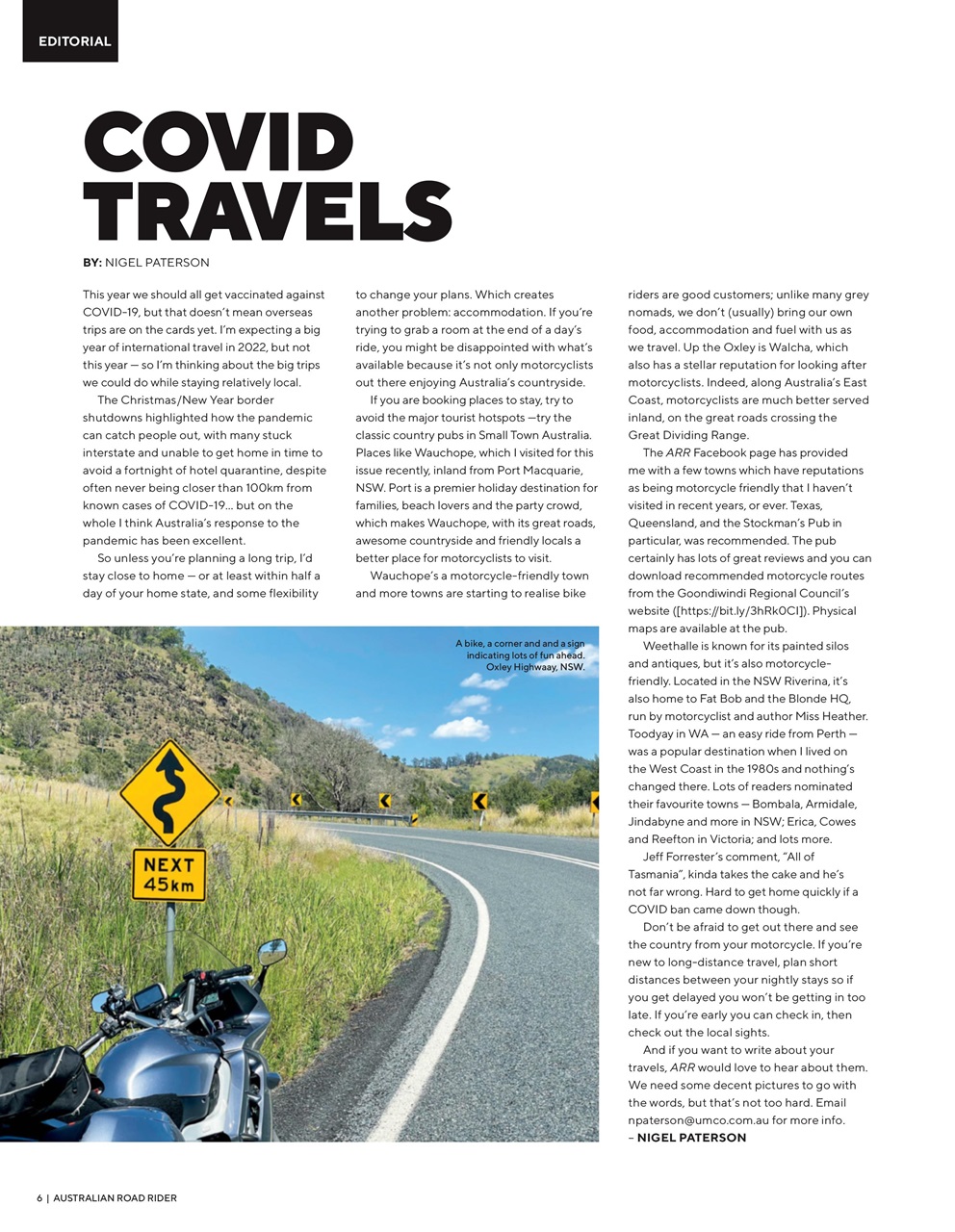 Australian Road Rider Preview Pages