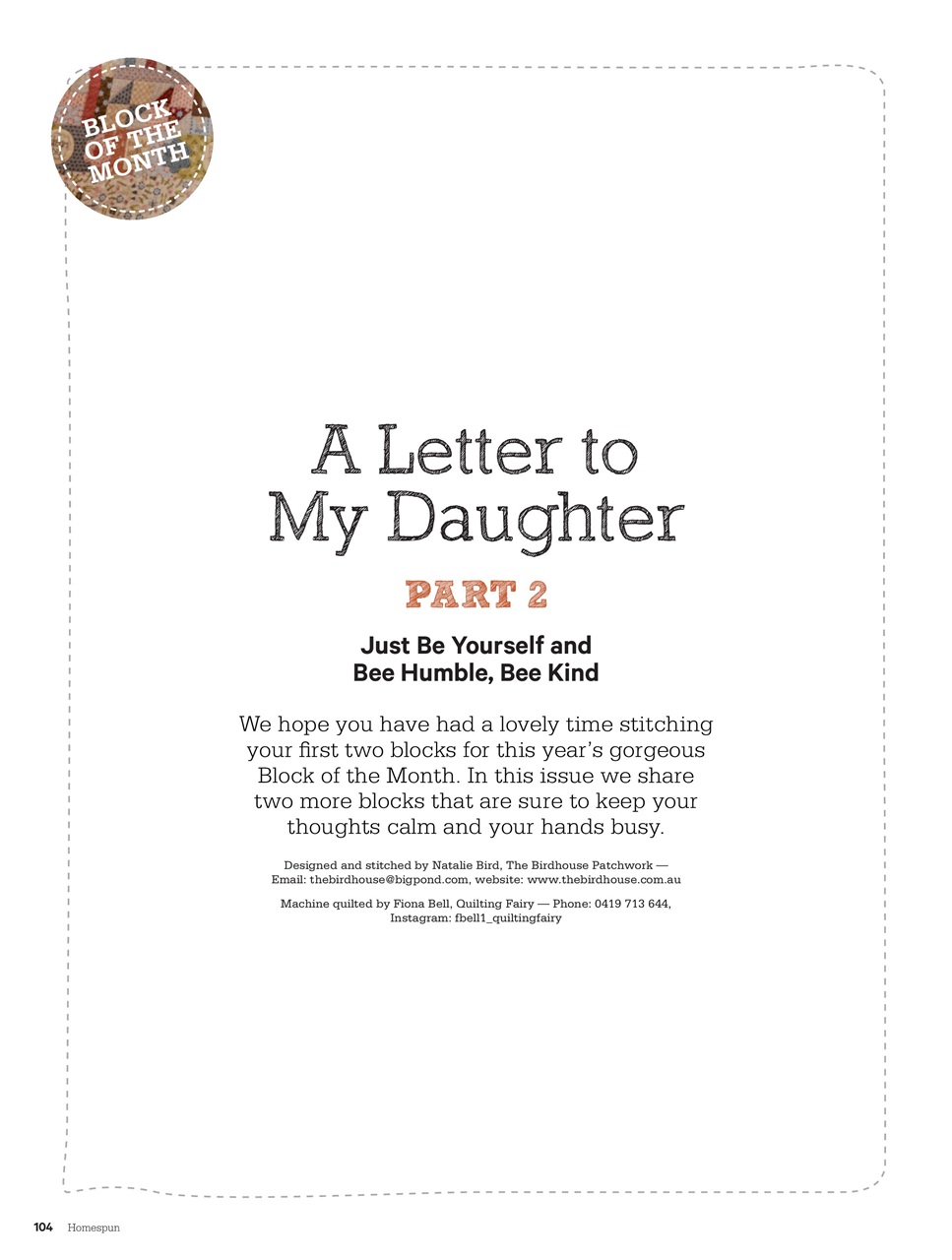 Homespun Preview Pages