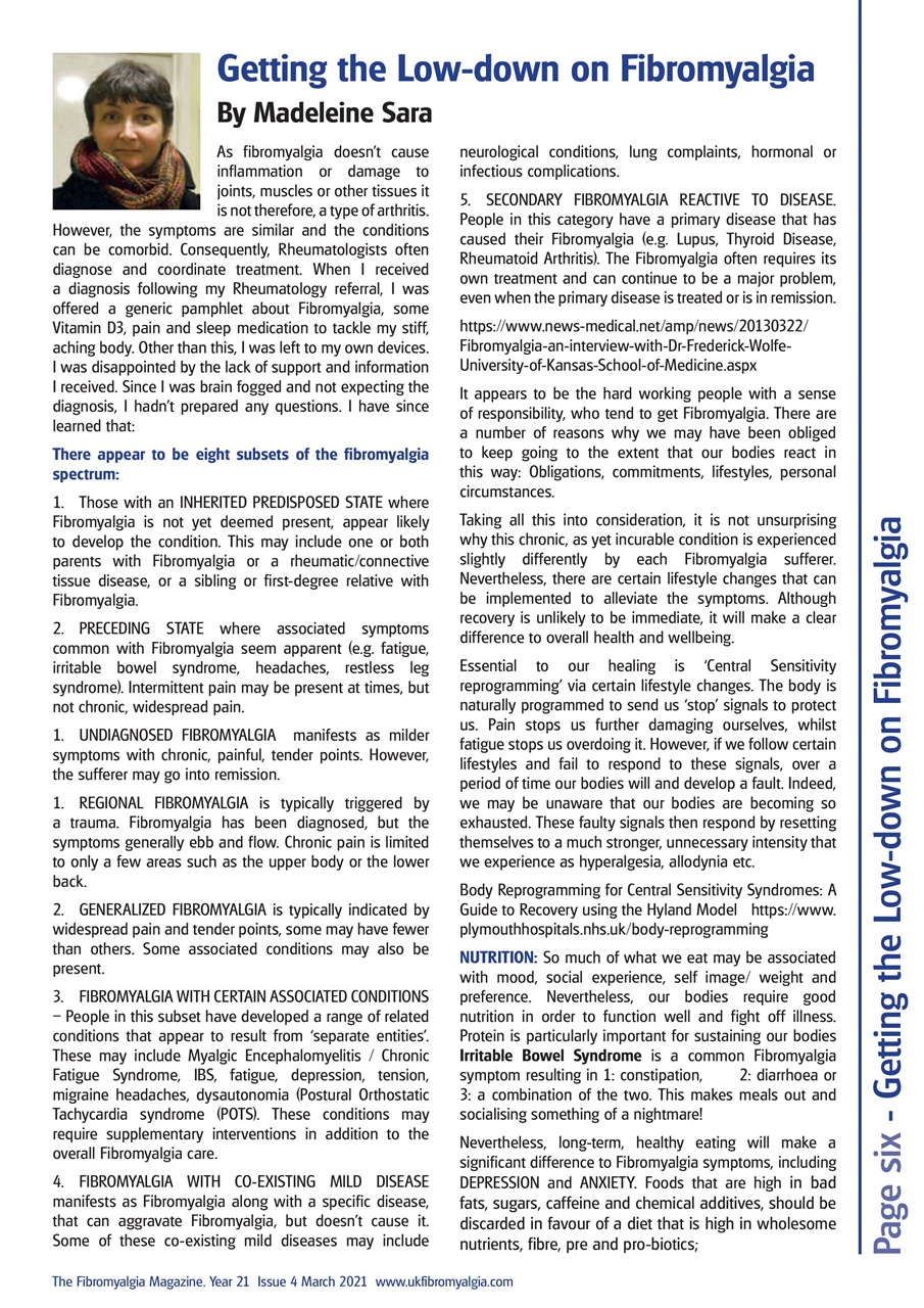 Fibromyalgia Magazine Preview Pages