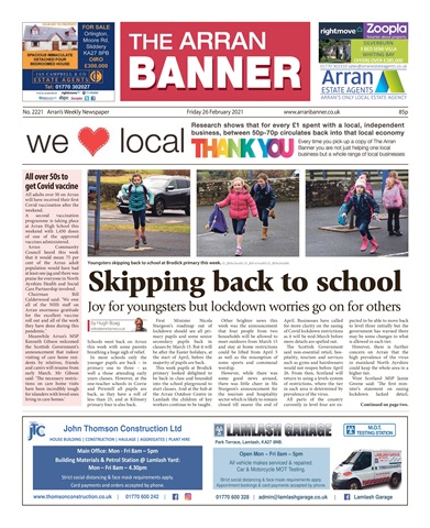 Arran Banner issue 26 Feb 2021