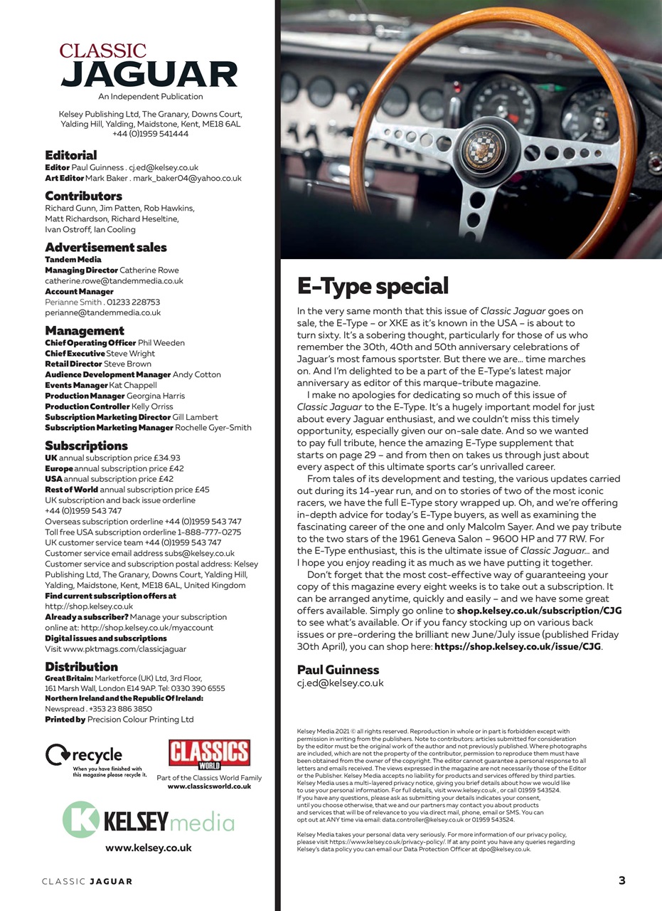 Classic Jaguar Preview Pages