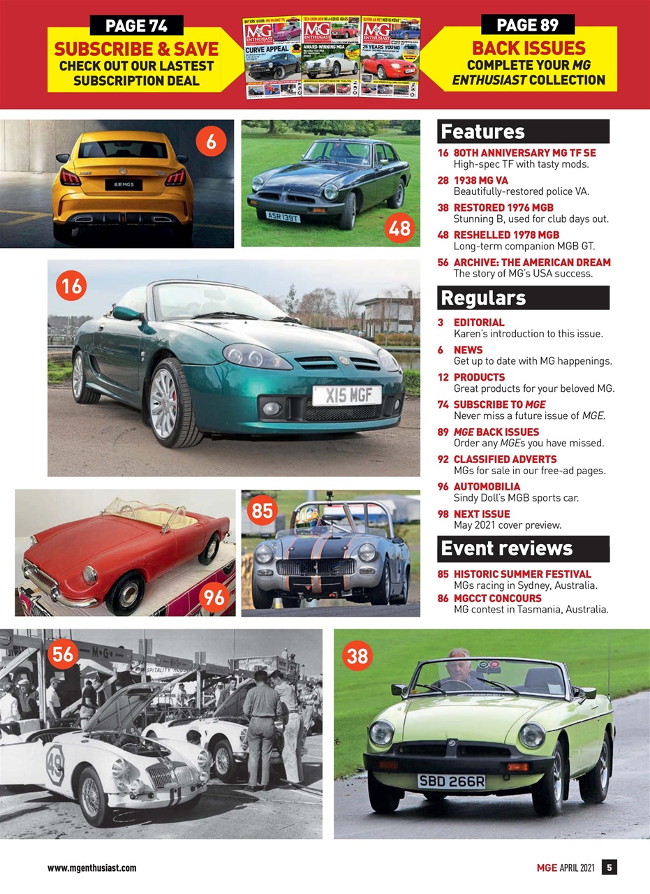 MG Enthusiast Preview Pages