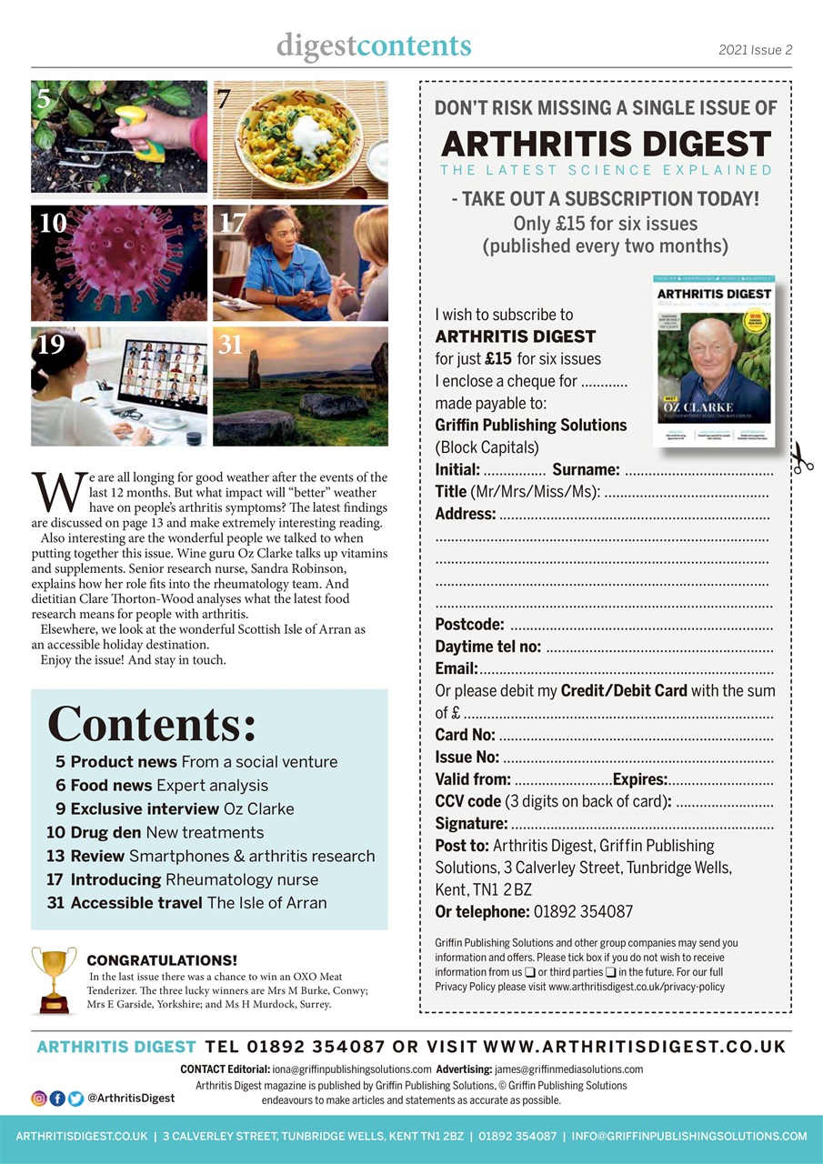 Arthritis Digest Preview Pages