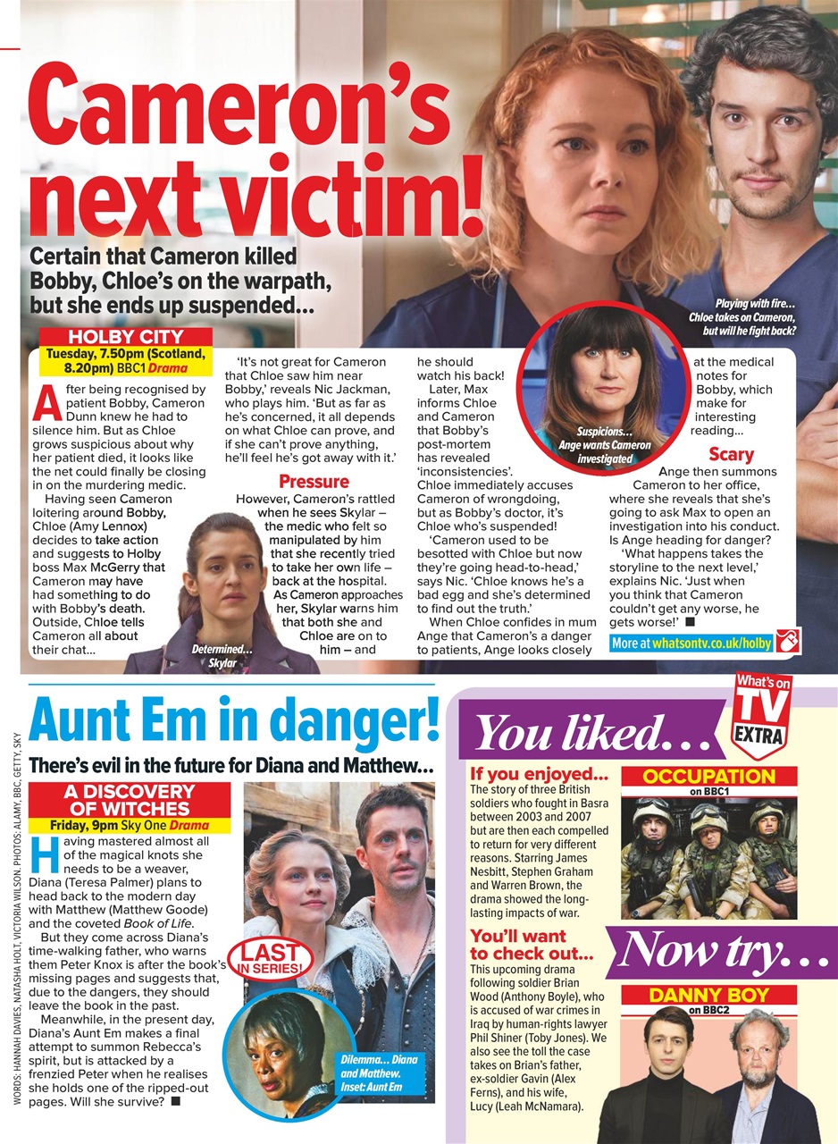 What's on TV Preview Pages