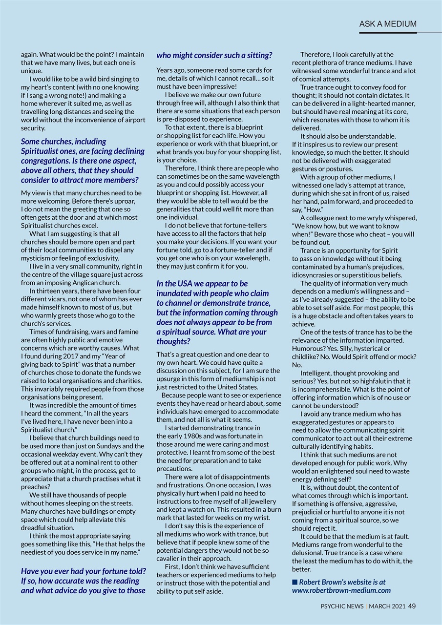 Psychic News Preview Pages
