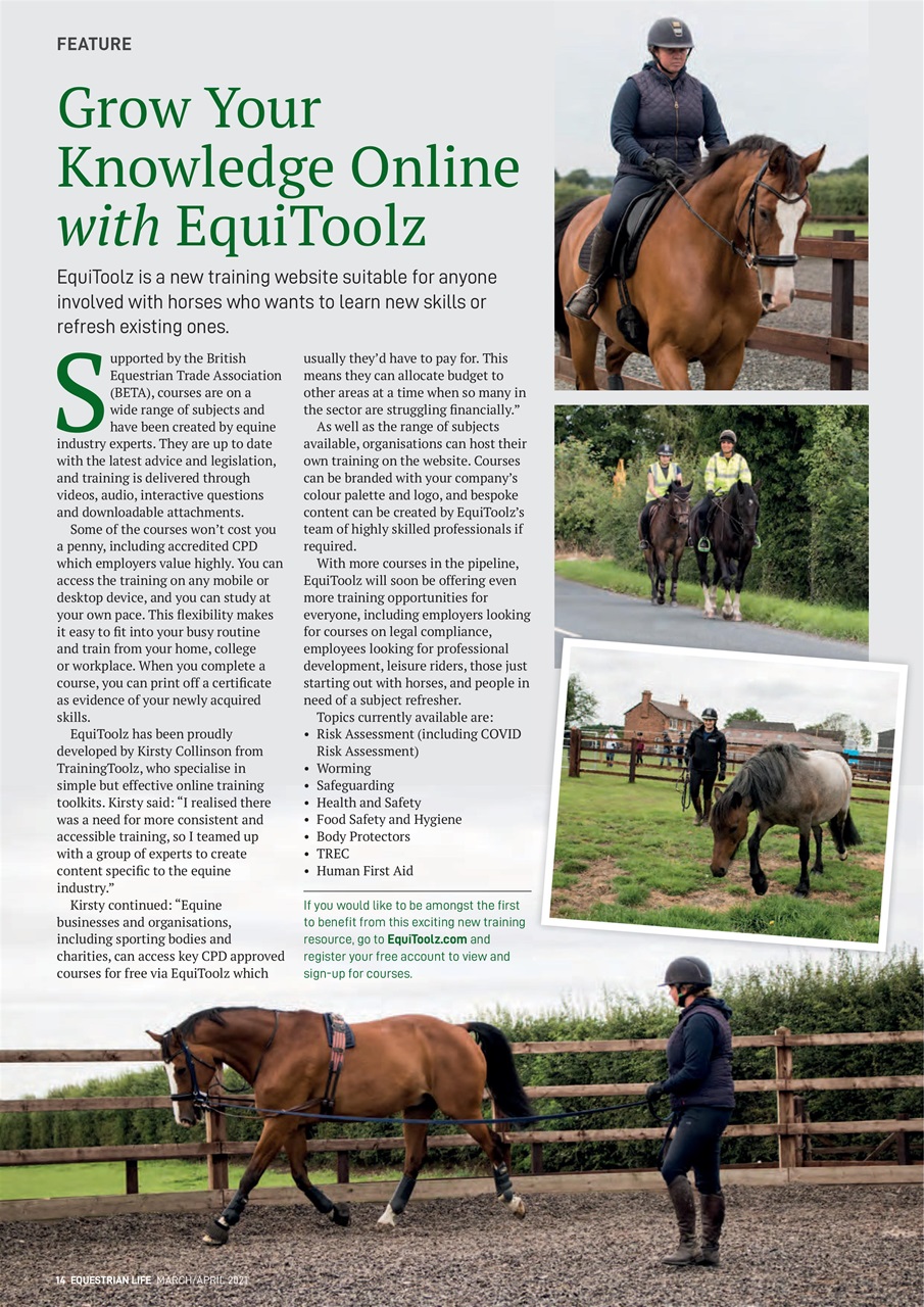 Equestrian Life Magazine Preview Pages