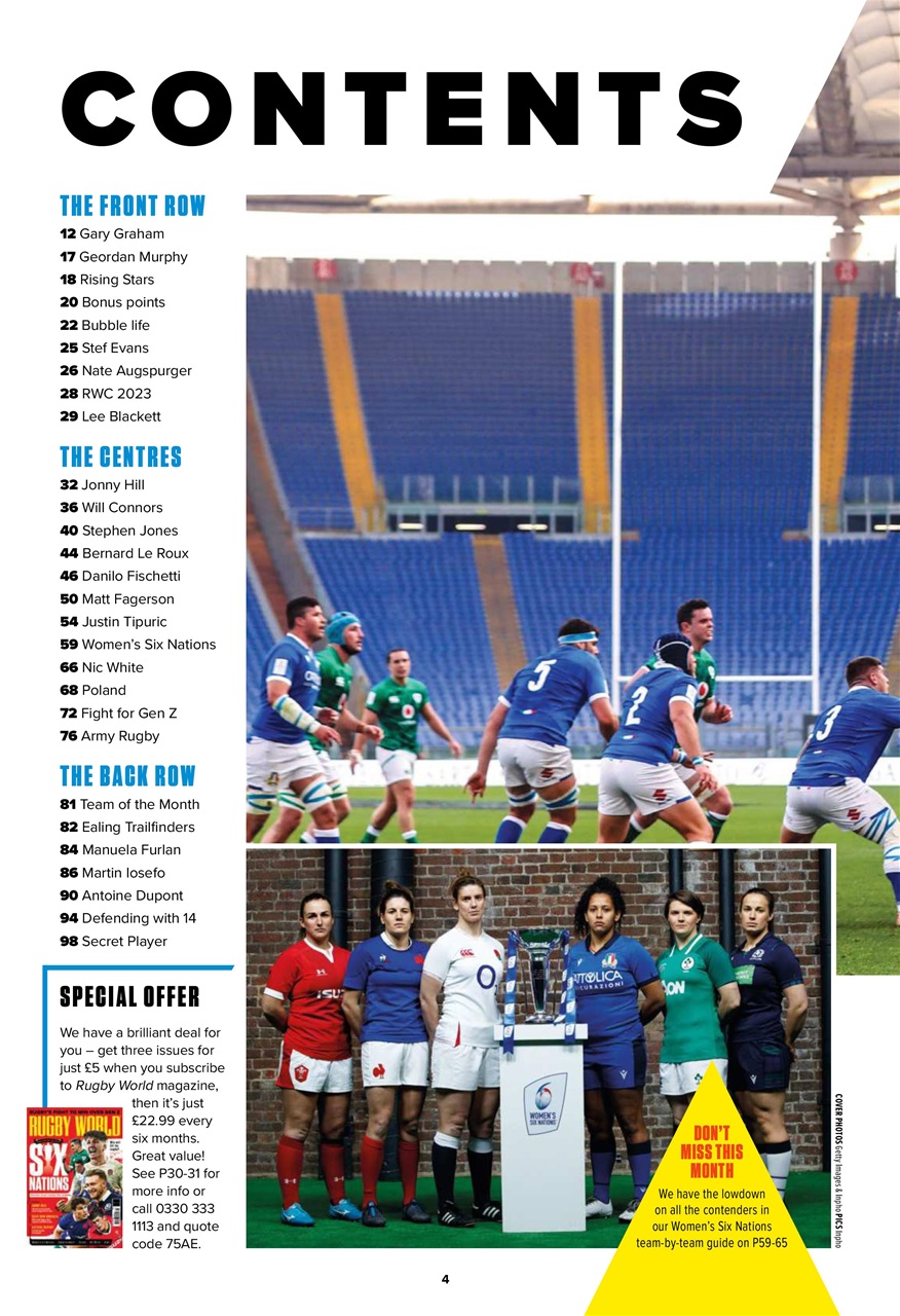 Rugby World Preview Pages