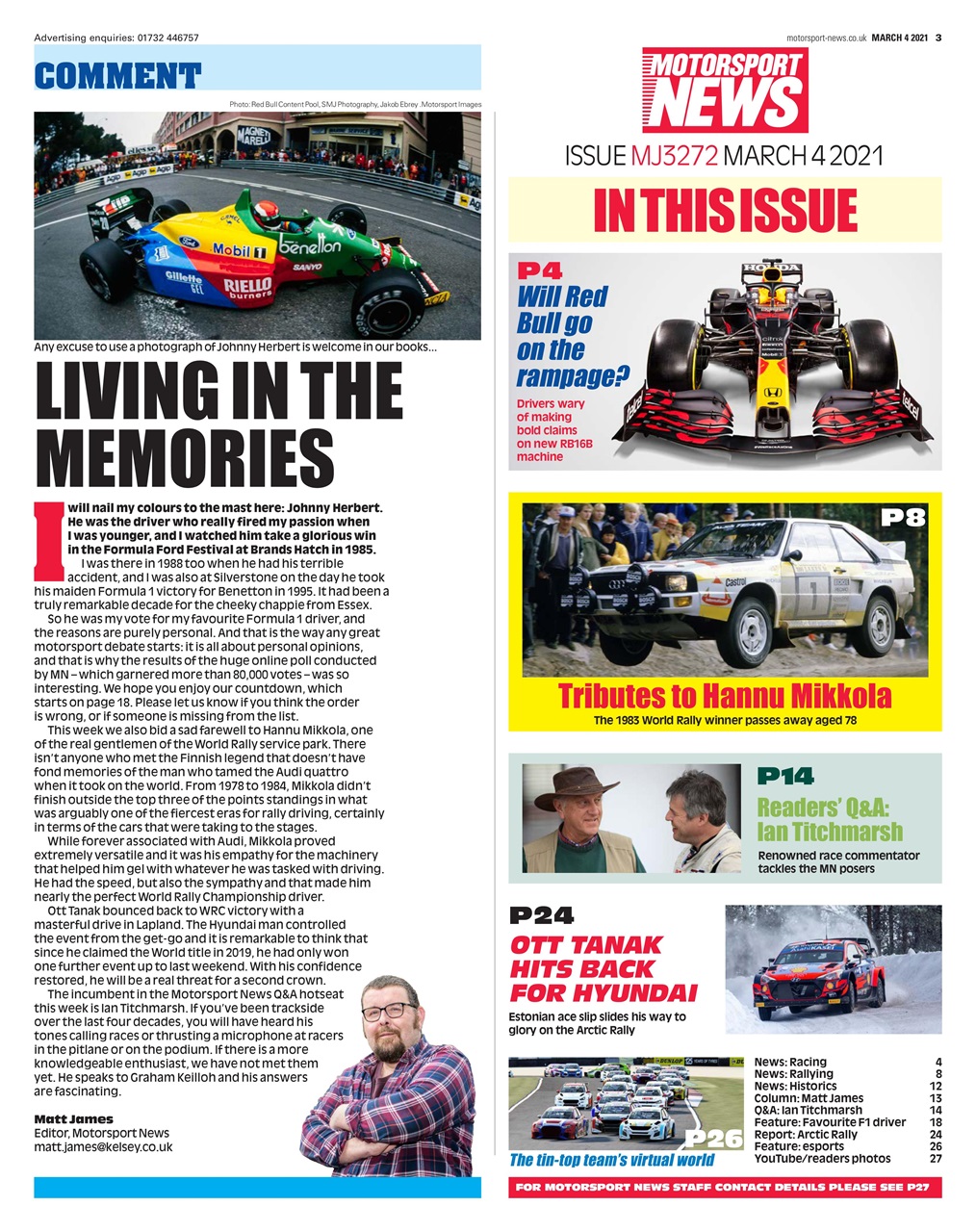 Motorsport News Preview Pages