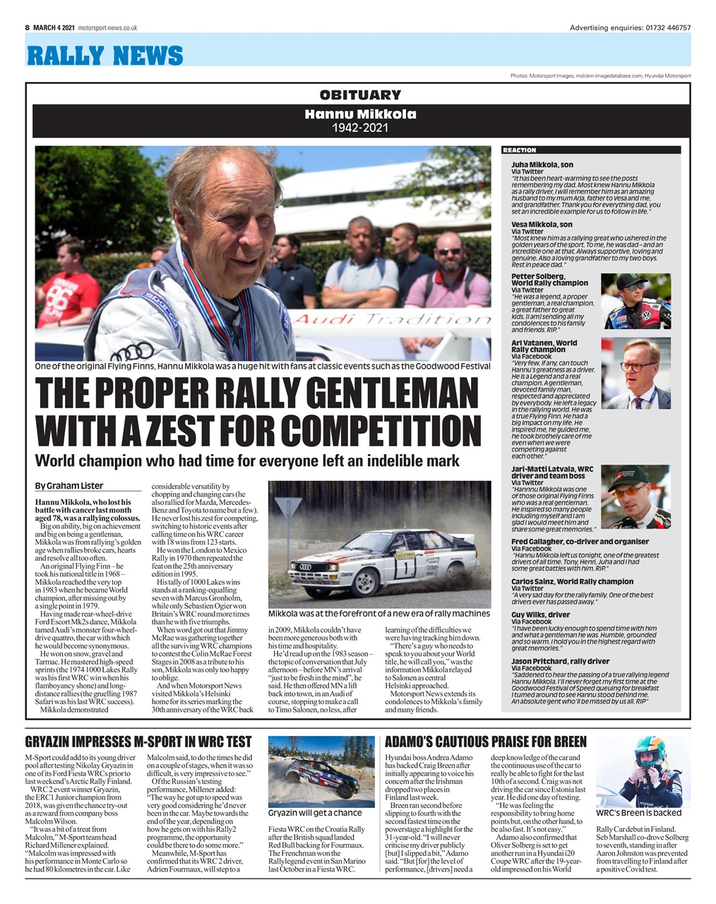 Motorsport News Preview Pages