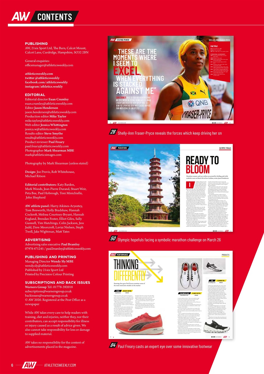AW – Athletics Weekly Magazine Preview Pages