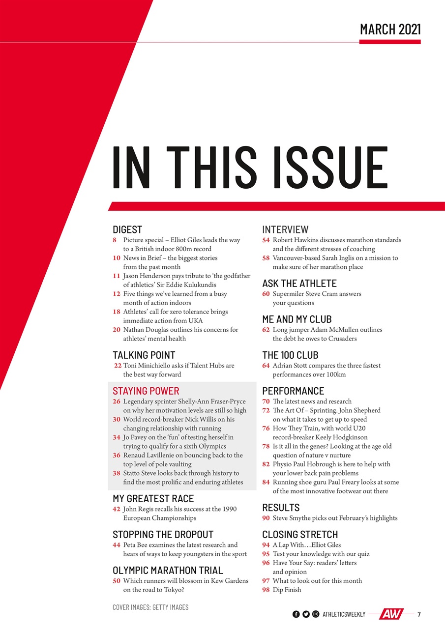 AW – Athletics Weekly Magazine Preview Pages