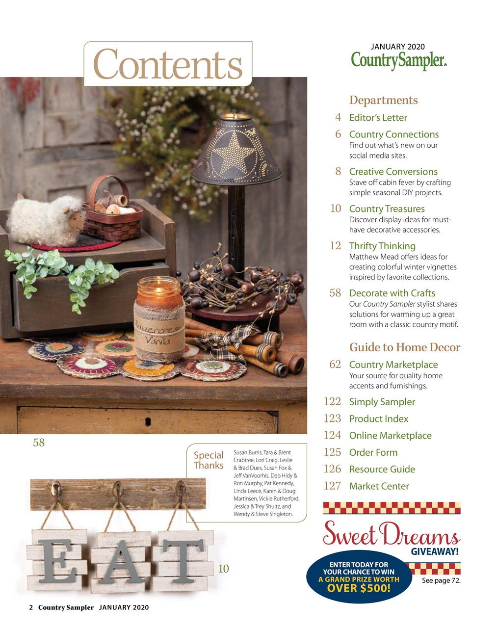 Country Sampler Home Preview Pages