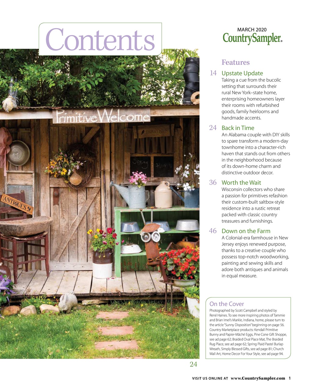 Country Sampler Home Preview Pages