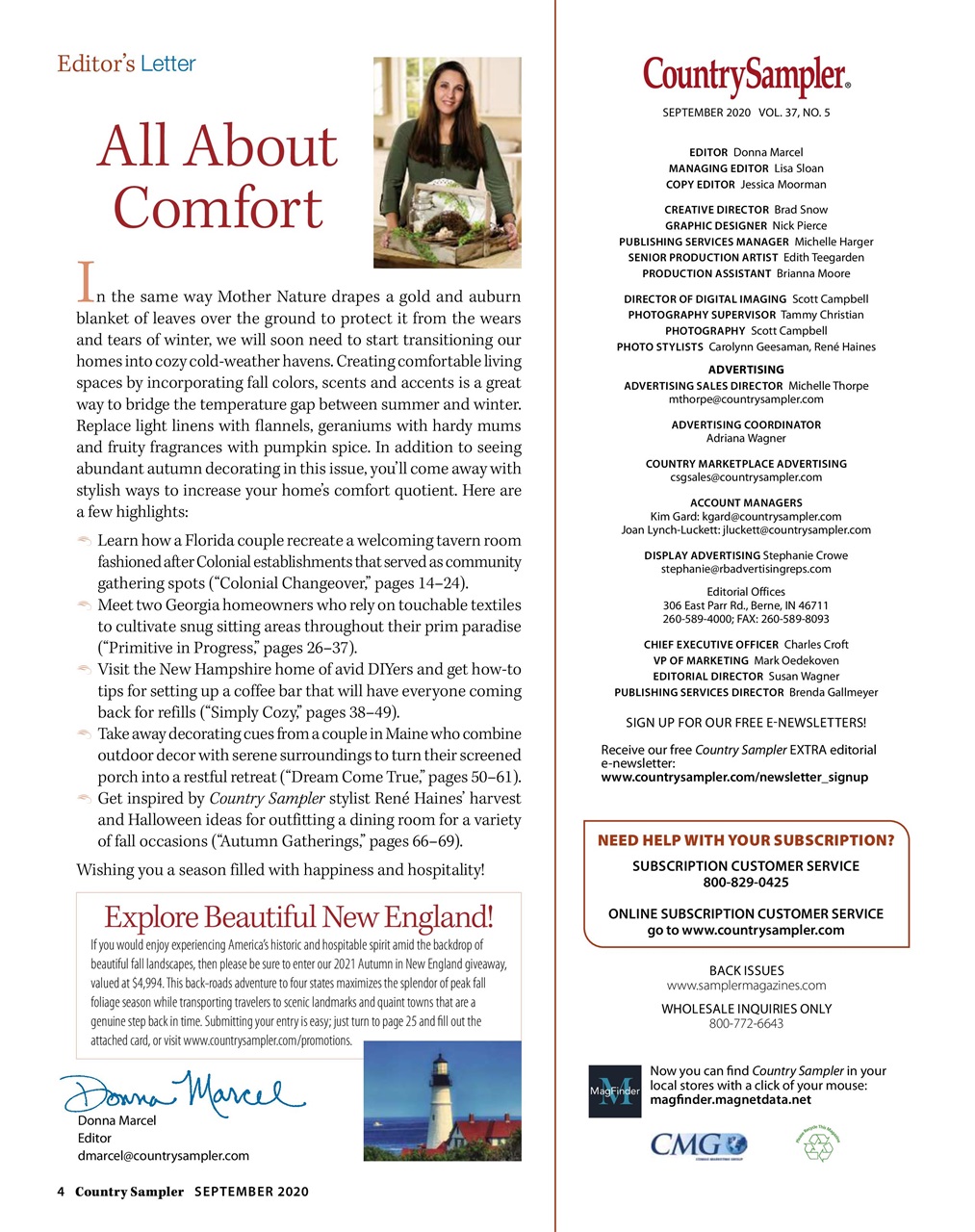 Country Sampler Home Preview Pages