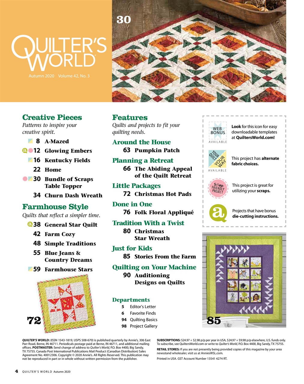 Quilter's World Preview Pages