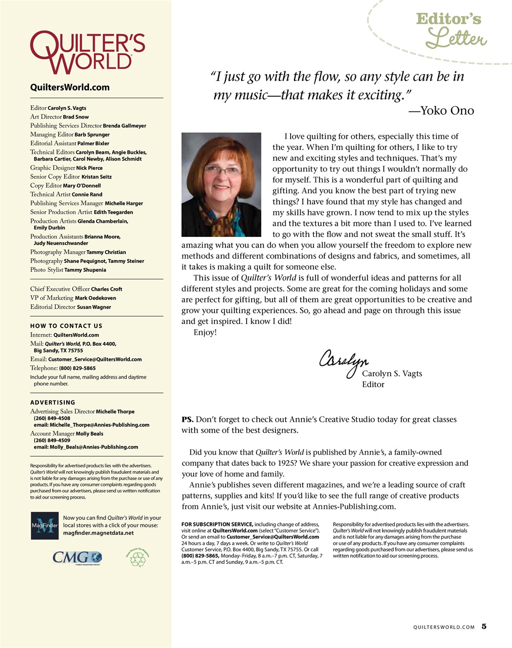 Quilter's World Preview Pages