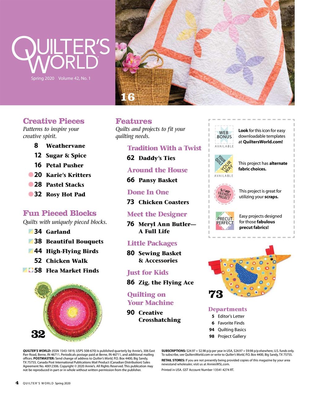 Quilter's World Preview Pages