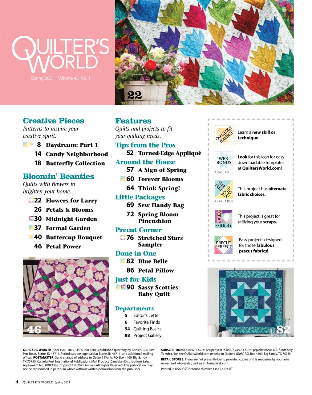 Quilter's World Preview Pages