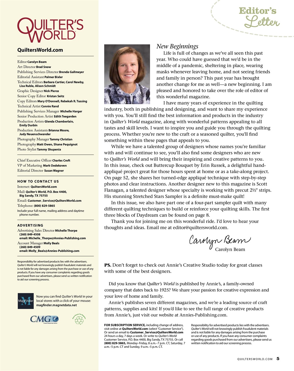 Quilter's World Preview Pages