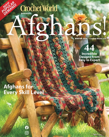 Crochet World issue Afghans! Winter 2020 SIP