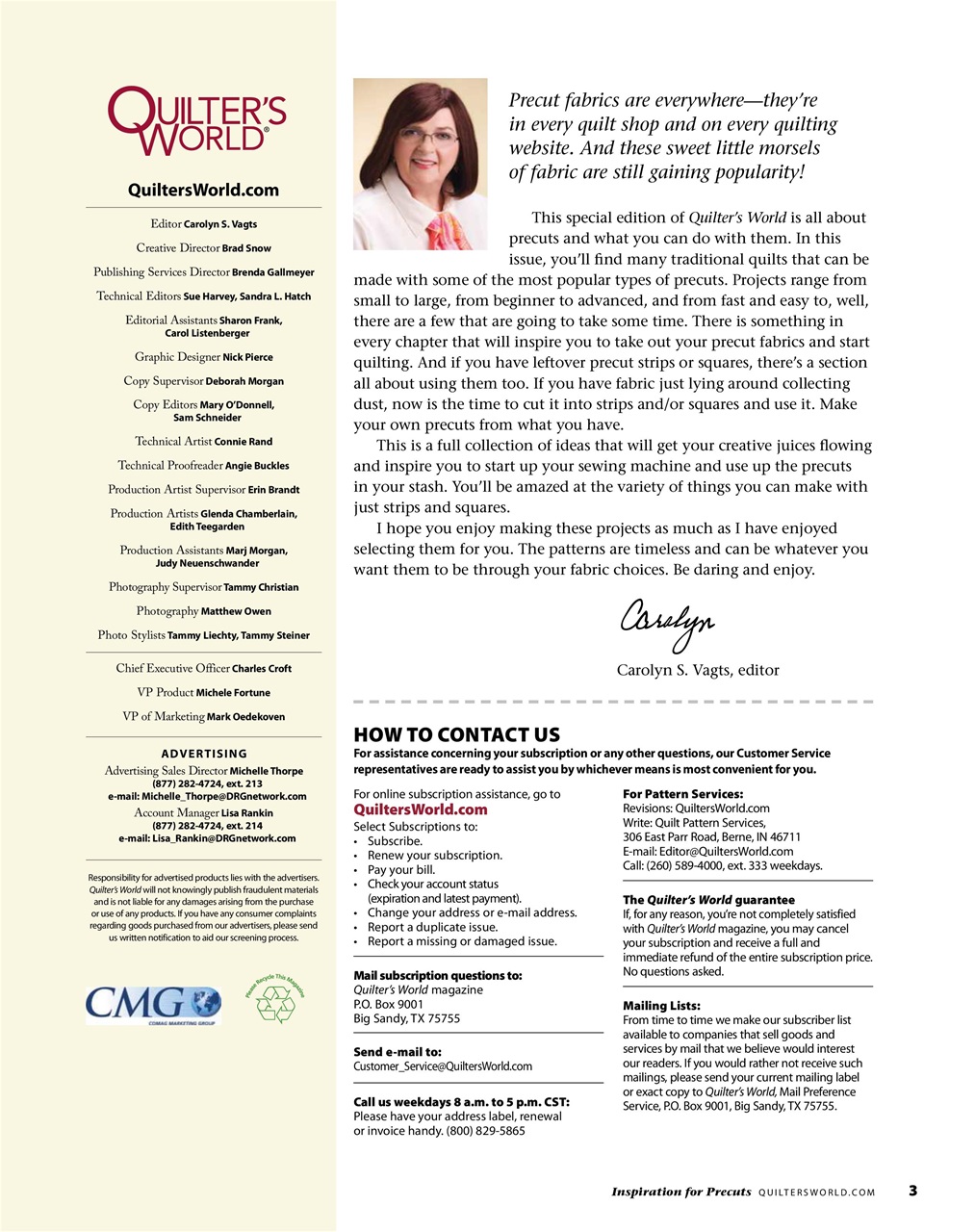 Quilter's World Preview Pages