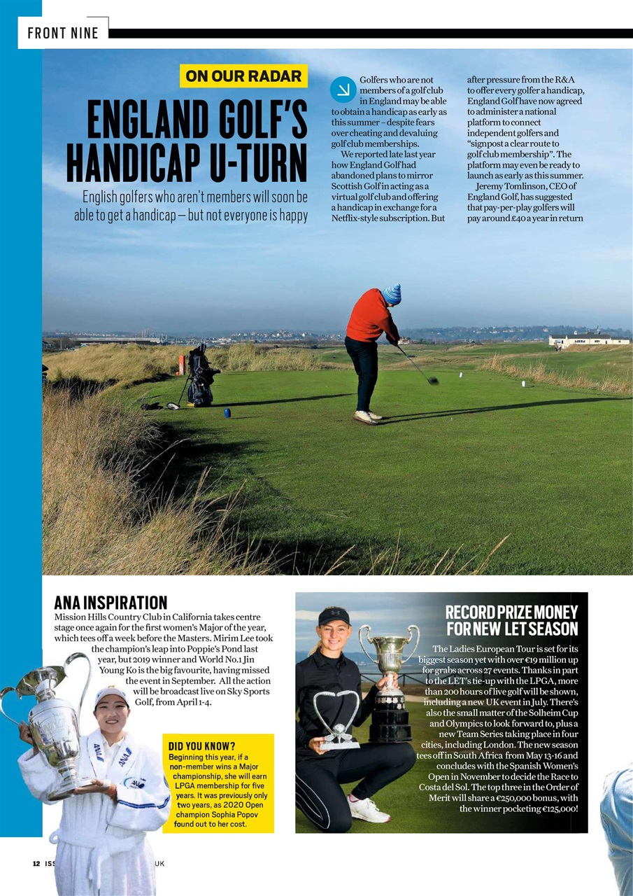 Today's Golfer Preview Pages