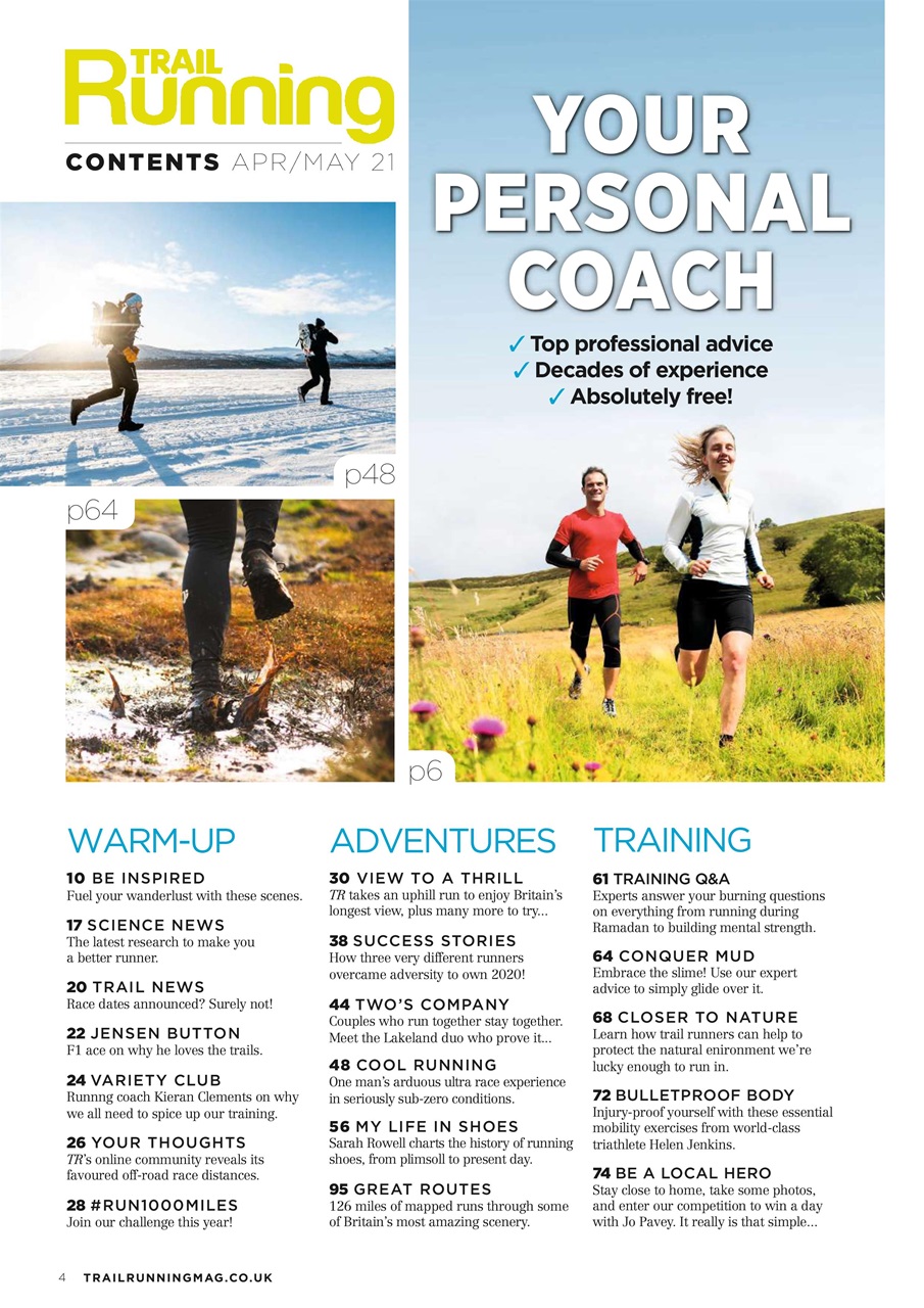 Trail Running Preview Pages