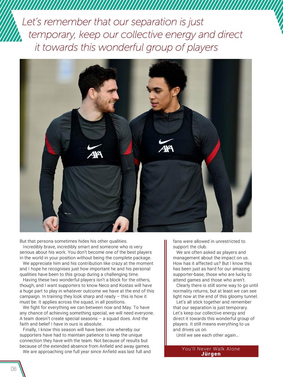 Liverpool FC Programmes Preview Pages