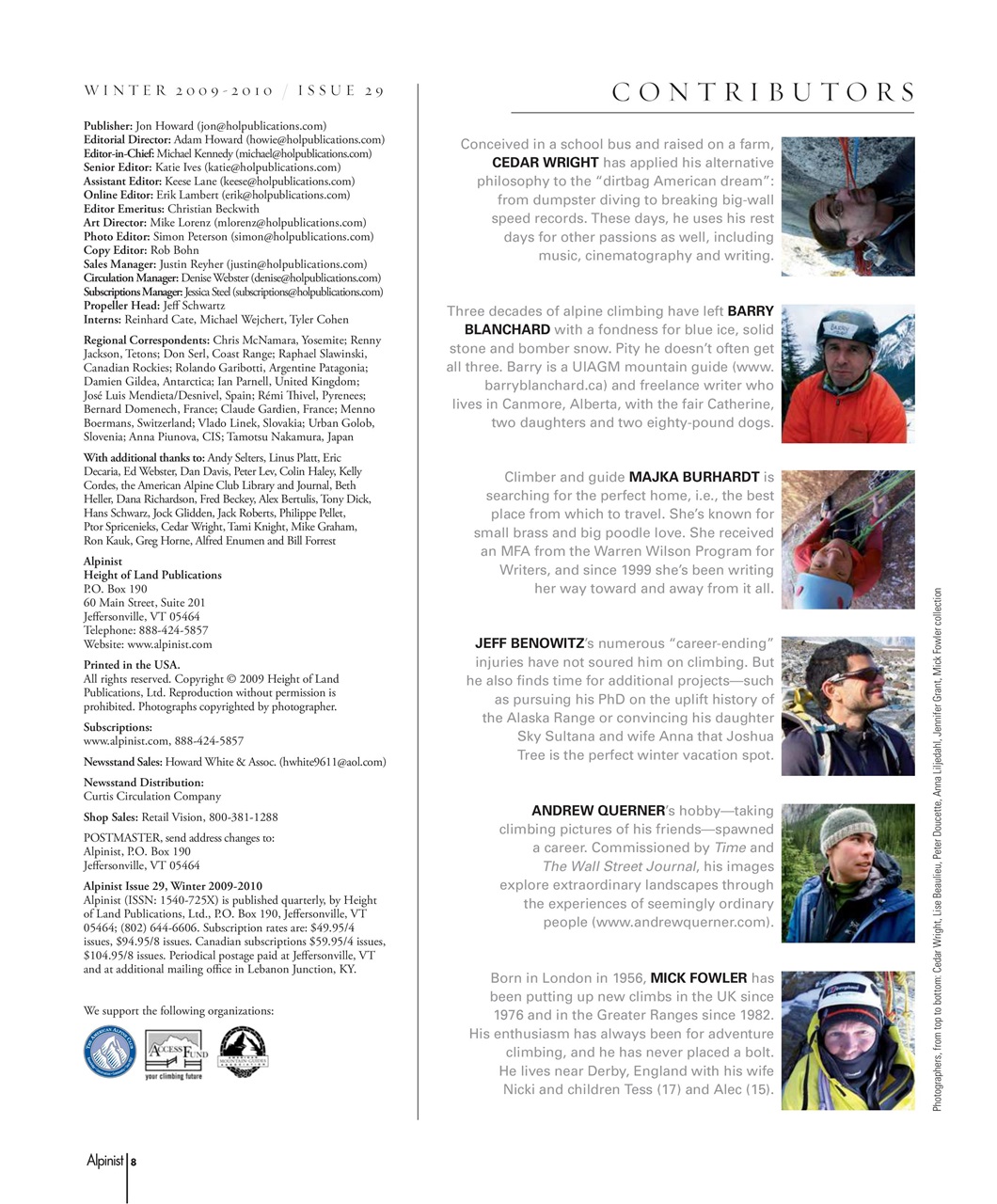 Alpinist Preview Pages