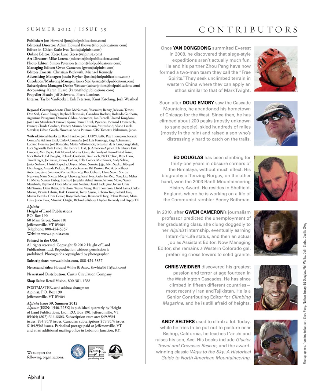 Alpinist Preview Pages