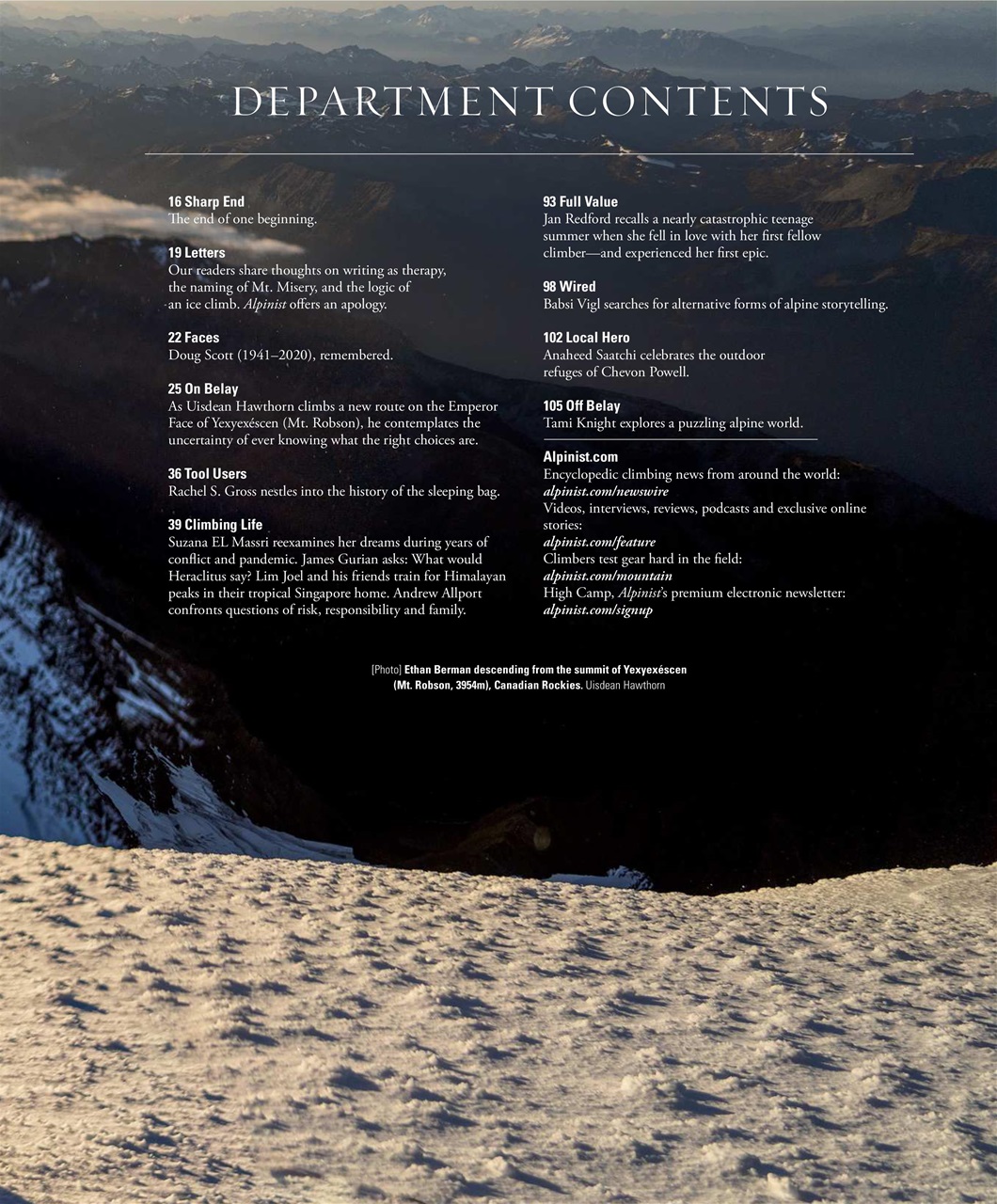 Alpinist Preview Pages