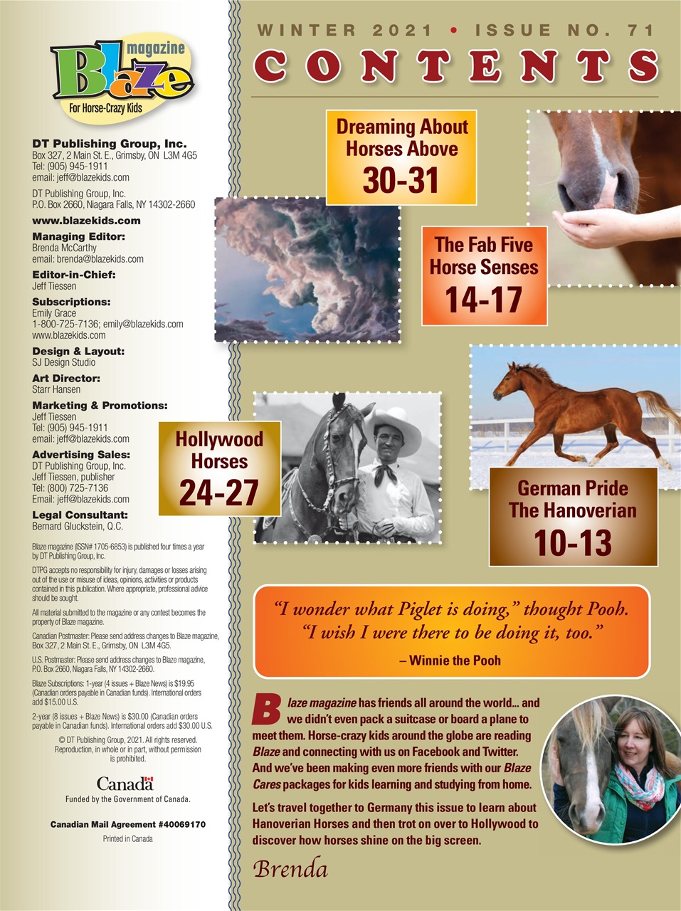 Blaze Magazine For Horse Crazy Kids Preview Pages