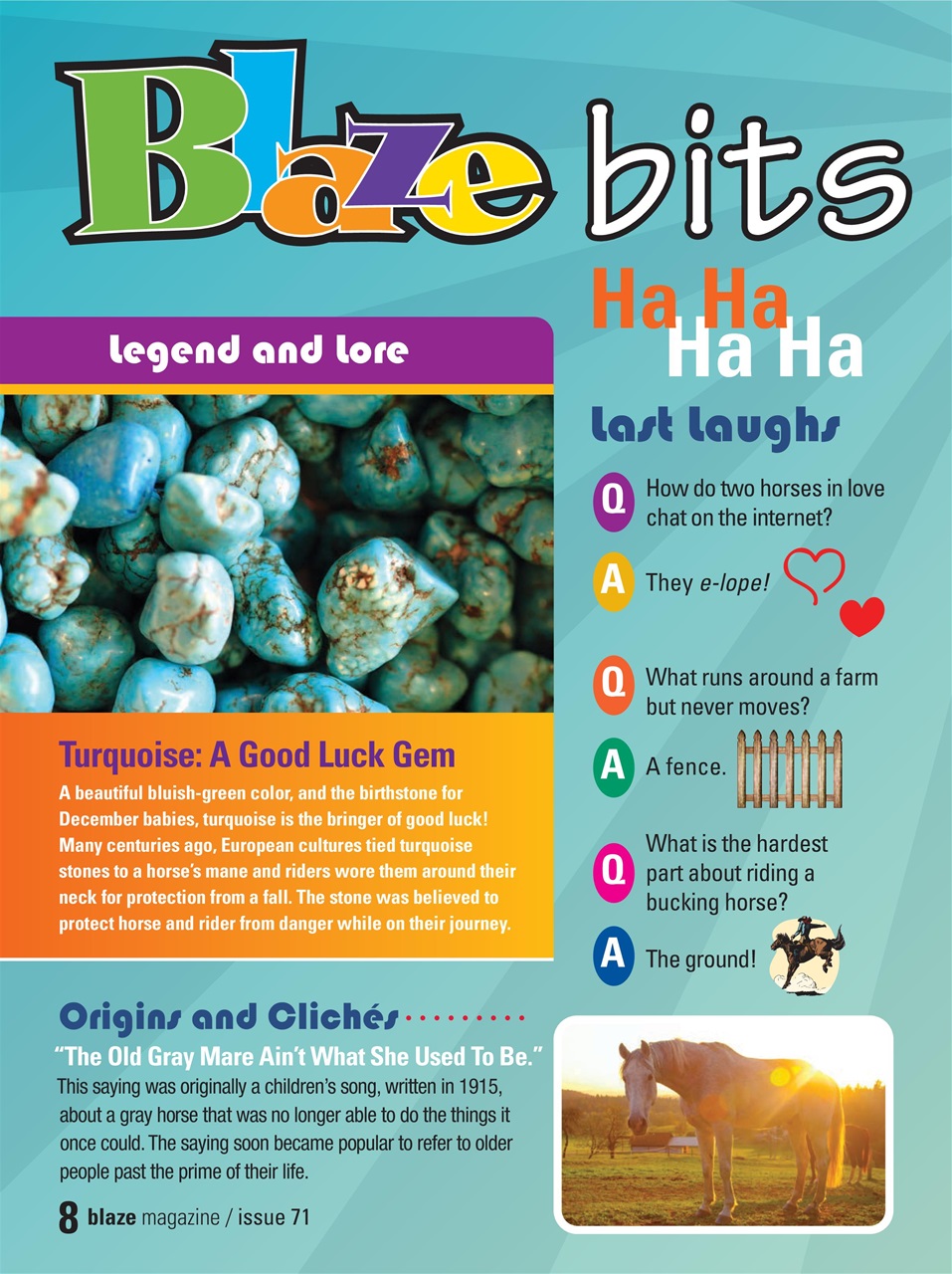 Blaze Magazine For Horse Crazy Kids Preview Pages
