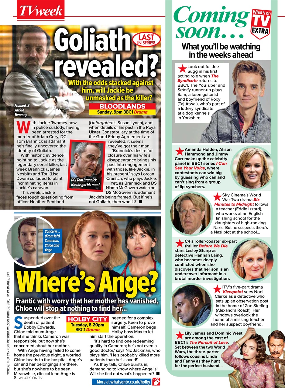What's on TV Preview Pages